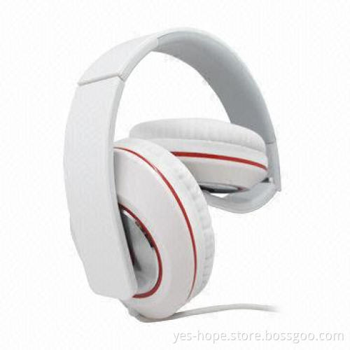 Cheap Plastic Headphone with Mic for PC, 20Hz-20kHz Frequency Response